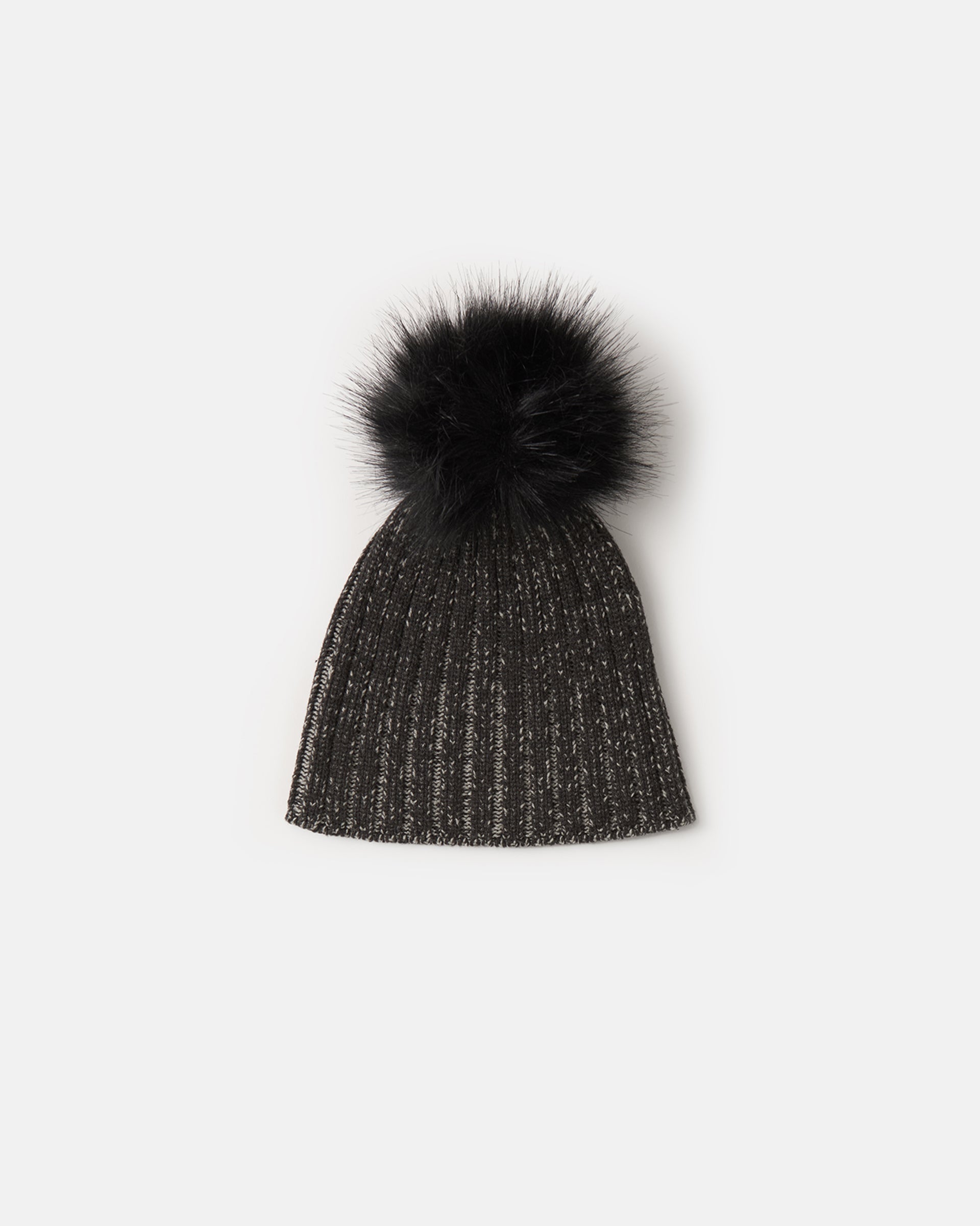 Black winter hat with pom pom online