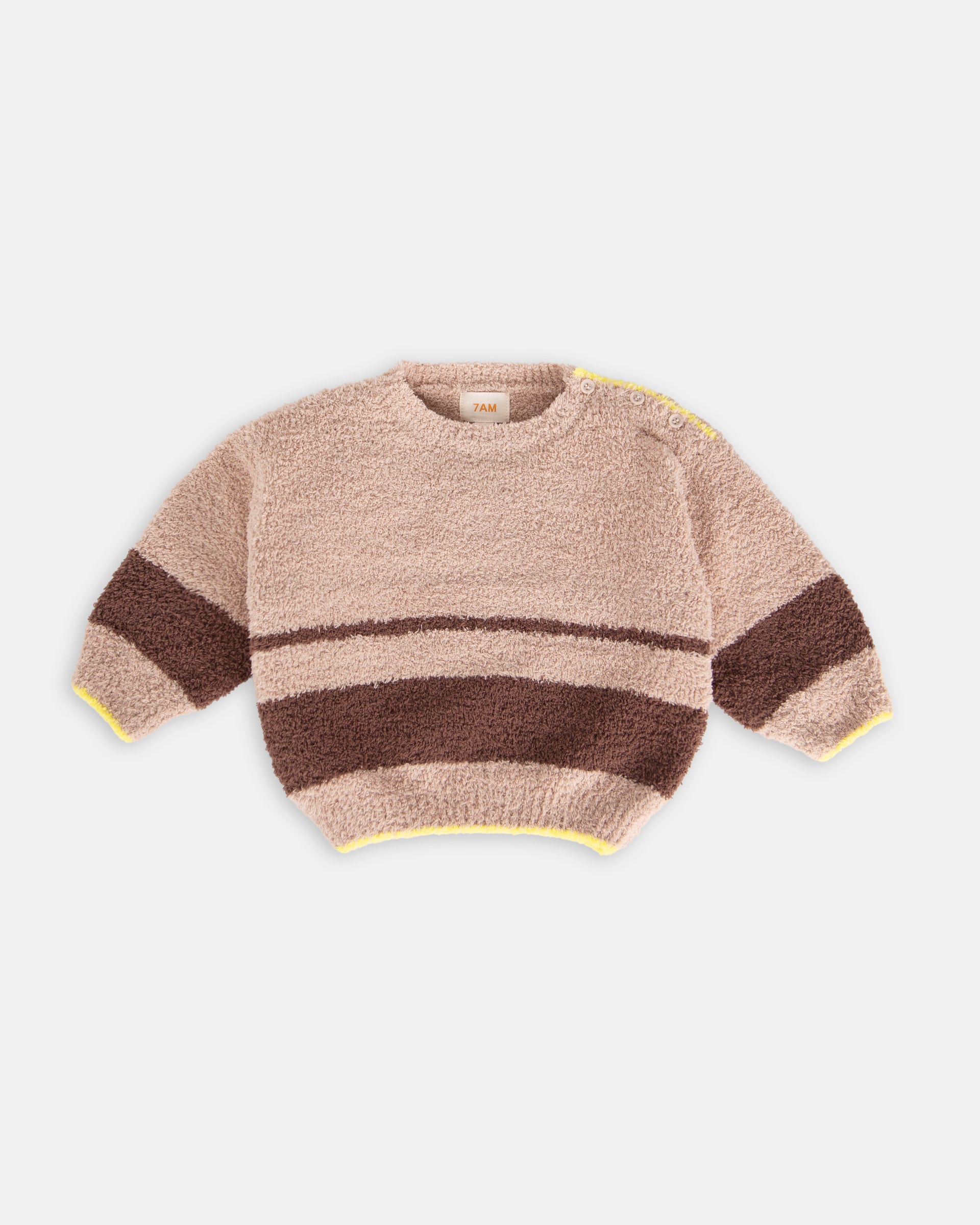 Boxy Striped Sweater - Fuzzy