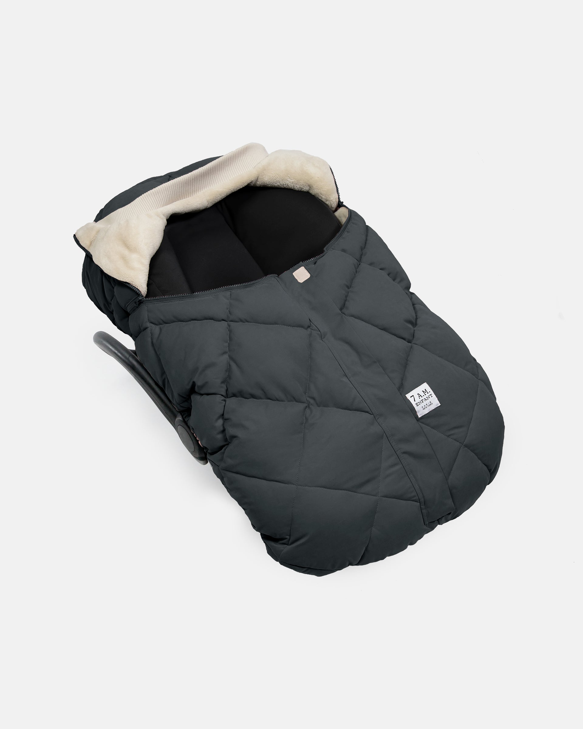 7AM Car Seat Cocoon Benji Sherpa Smokey