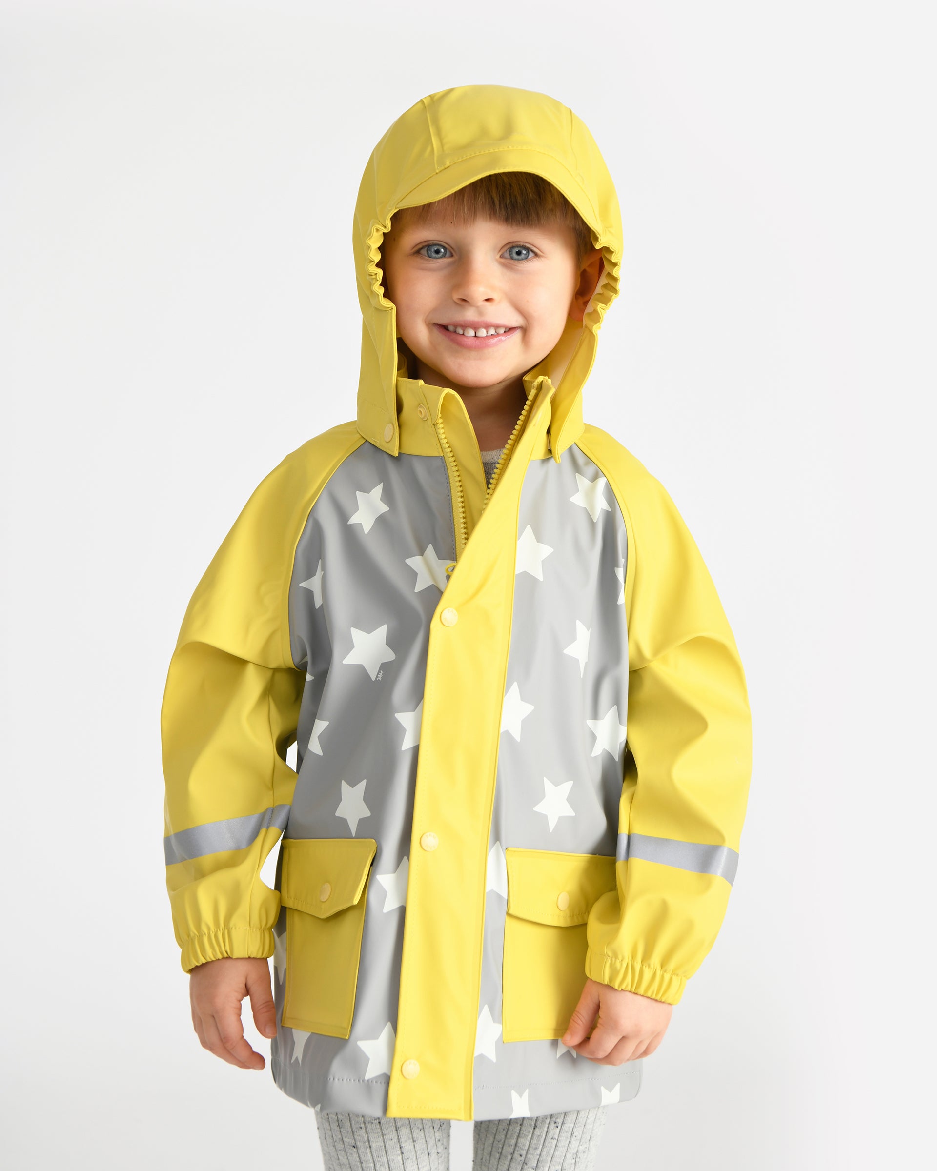 7AM Enfant Rain Jacket Rainy Houses Teal 2 3T