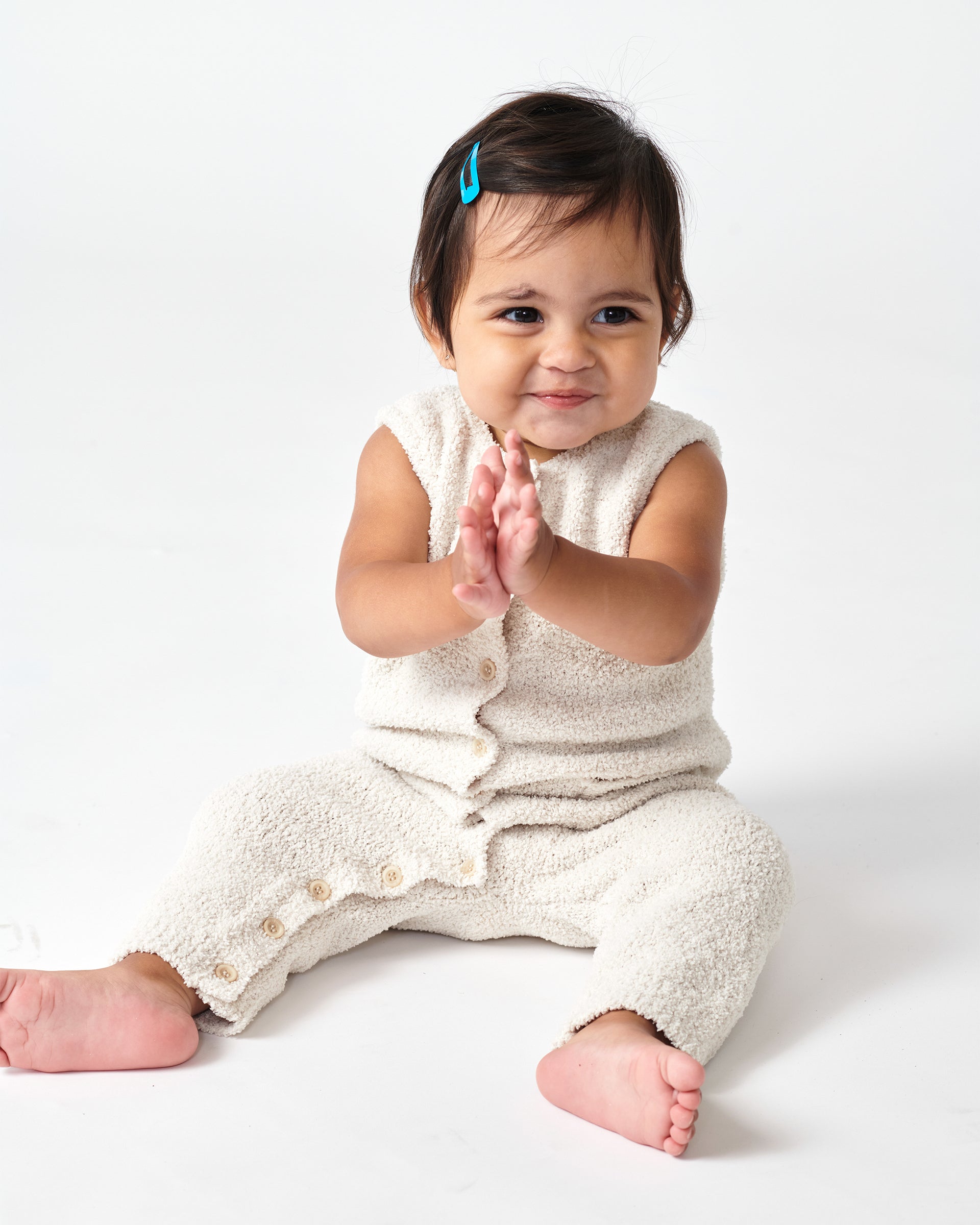 Sleeveless Romper - Fuzzy