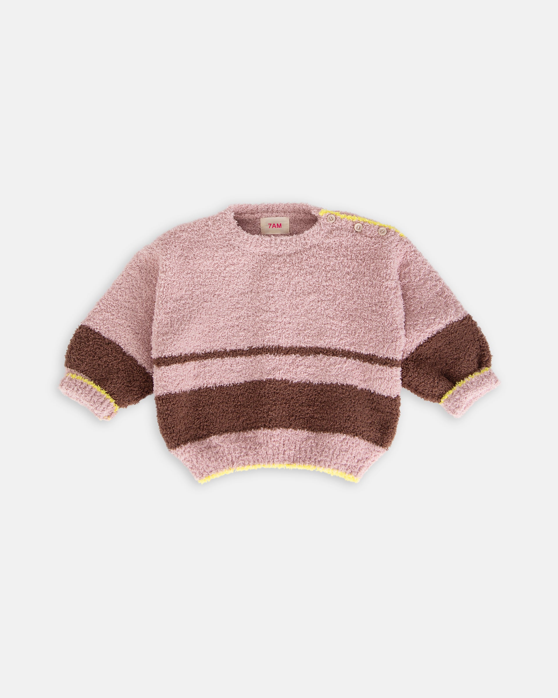 Boxy Striped Sweater - Fuzzy